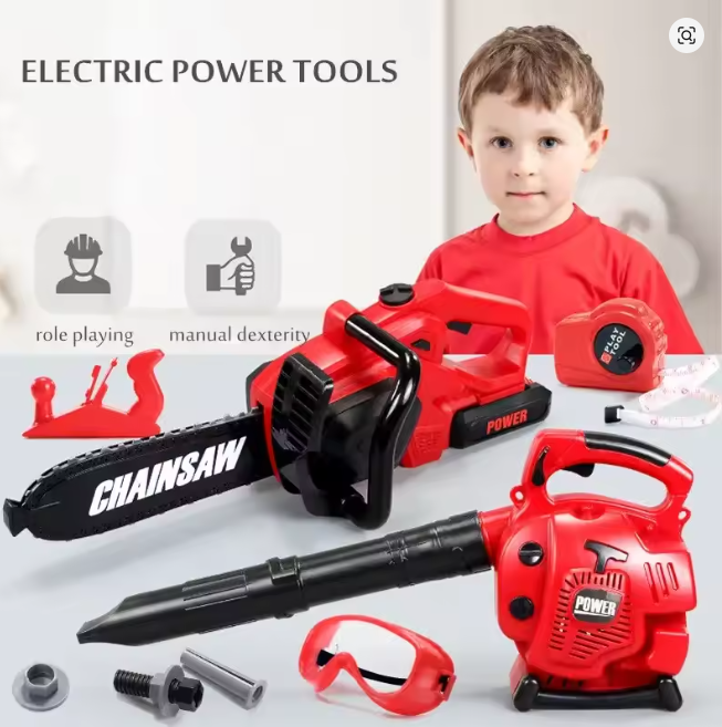 Large Kids Electronic Chainsaw – Pretend Play Tool Set